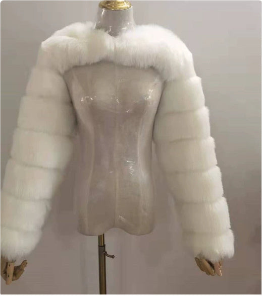 Fur Coat Fox  Fashion Faux Autumn And Winter Coat