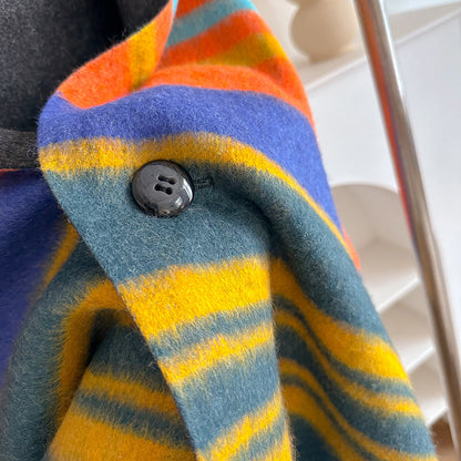 Tassel Wool Cloak Double-sided Shawl Multi-functional Warm Scarf